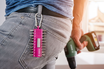 21tlg. Snap Hook BOSCH fuchsia Kleinsortiment Schrauben Bit Set - Produktbild - 1