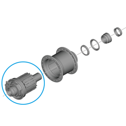 SHIMANO DYNAMOEINHEIT SCHWARZ DH-UR708-3D   3,0WATT - Produktbild - 1