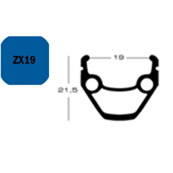 Exal FELGE ZX 19, 28" 32L SCHW 19-622 VL:6,5MM EINFACHOESEN - Produktbild - 1