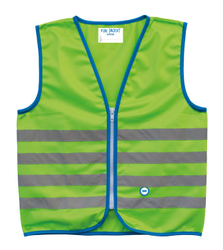Sicherheitsweste Wowow Fun Jacket, für Kinder grün mit Refl.-Streifen Gr. M - Produktbild - 1