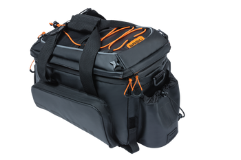 Basil Miles XL Pro Gepäckträgertasche schwarz-orange 31x23x20 cm 9-36 Liter - Produktbild - 1