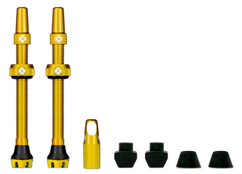 Muc-Off Tubelessventil V2 SV 44mm gold Aluminium für MTB und Rennrad - Produktbild - 1