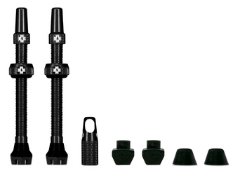 Muc-Off Tubeless-Ventile V2, 44 mm, Sclaverand, Aluminium 7075, schwarz, 1 Paar - Produktbild - 1 Muc-Off Tubeless-Ventile V2, 44 mm, Sclaverand, Aluminium 7075, schwarz, 1 Paar - Produktbild - 1