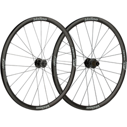 Laufradsatz Team Aero Gravel i23 Disc TLR, VISION
Shimano HG 10-/11-fach Freilaufkörper, TA-12 (VR); TA-12/X-12 (HR), Centerlock
Größe: 622x23x30 mm, Farbe: Schwarz, Gewicht: 1920 g, VE: 1 St. - Produktbild - 1