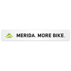 Aufkleber MERIDA. MORE BIKE., MERIDA
Größe: 100 x 15 mm, Farbe: Weiss, VE: 1 Stk. - Produktbild - 1