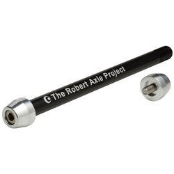 Trainer Axle - Steckachse für Rollentrainer, The Robert Axle Project
Enthaltene Spacer: keine; mit Spezialgewinde, passend NUR für Mavic Speed Release Systeme.
Größe: M12x165 mm, Farbe: Schwarz, Gewicht: 142 g, VE: 1 Stk. - Produktbild - 1