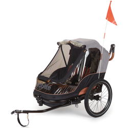 Bobike Moobe Fahrradanhänger für 2 Kinder, 2-in-1 mit Buggy-Funktion, grau - Produktbild - 1 Bobike Moobe Fahrradanhänger für 2 Kinder, 2-in-1 mit Buggy-Funktion, grau - Produktbild - 1