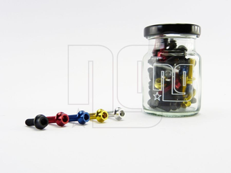 NG Sports Flaschenhalter Schrauben, VE/50, Werkstattverpackung, black matte, silver, red, blue, gold - Produktbild - 1
