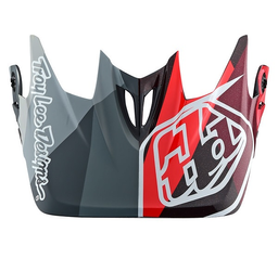 TROY LEE DESIGNS D3 HELMVISIER (CF), JET SRAM, RED - Produktbild - 1