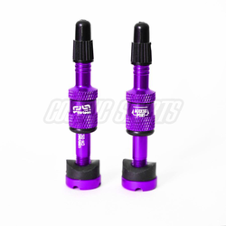 e*thirteen Quick Fill Tubeless Presta Ventile, 23-31mm Felgentiefe, 2 Stk., eggplant - Produktbild - 1