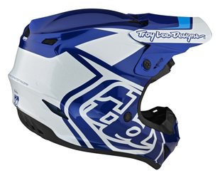 Troy Lee Designs GP Helm, Overload, blue/white, XS | 54-55cm - Produktbild - 2