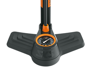Standpumpe SKS Airkompressor Compact10.0 DV/SV/AV, 600mm, sz/orange, m. Manometer - Produktbild - 2