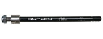 Steckachse für Anhänger , Burley, Enthält: 1 x Mutter, 1 x konischer und 1 x flacher Distanzring, Größe: M12x1.0, 158-174 mm, Farbe: Schwarz, VE: 1 St. - Produktbild - 1