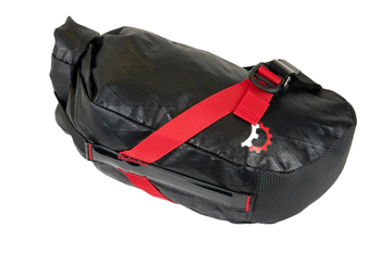 Revelate Designs Shrew EcoPac Bikepacking-Satteltasche, für Teleskopstützen geeignet, schwarz - Produktbild - 1