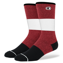 Crankbrothers Icon Casual Cotton Socken, red/black/white, S/M | 37-42 (EU) | 5-9 (US) - Produktbild - 1