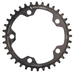 Wolf Tooth Gravel/CX/Road Kettenblatt, 110 BCD, 5-Loch, 38 Z., Drop-Stop B, black - Produktbild - 1