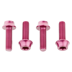 Wolf Tooth Flaschenhalter-Aluminiumschrauben, M5x15mm, 4 Stk., pink - Produktbild - 1