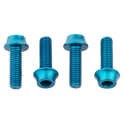 Wolf Tooth Flaschenhalter-Aluminiumschrauben, M5x15mm, 4 Stk., teal - Produktbild - 1