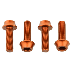 Wolf Tooth Flaschenhalter-Aluminiumschrauben, M5x15mm, 4 Stk., orange - Produktbild - 1