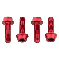 Wolf Tooth Flaschenhalter-Aluminiumschrauben, M5x15mm, 4 Stk., red - Produktbild - 1