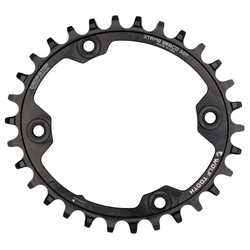 Wolf Tooth PowerTrac Elliptical Shimano XTR M9000 Kettenblatt, 96 BCD, 4-Loch 32 Z., Drop-Stop A, black - Produktbild - 1
