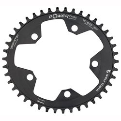 Wolf Tooth PowerTrac Elliptical Gravel/CX/Road Kettenblatt, 110 BCD, 5-Loch, 40 Z., Drop-Stop B, black - Produktbild - 1