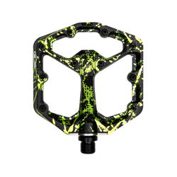 Crankbrothers Stamp 7 Small Plattform-Pedal, Splatter Limited Edition, black/lime green - Produktbild - 1