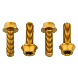 Wolf Tooth Flaschenhalter-Aluminiumschrauben, M5x15mm, 4 Stk., gold - Produktbild - 1