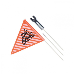 XLC SICHERHEITSWIMPEL XLC SF-C02 DREITEILIG, SCHWARZ/ORANGE 'LOVE CYLING' - Produktbild - 1
