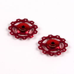 CEMA Schaltrollen Shimano 9/10/11-fach, SRAM 10/11-fach Edelstahl - rot - Produktbild - 1