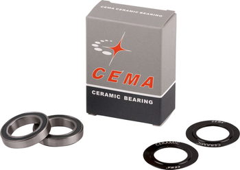 CEMA Ersatz-Lagerkit für CEMA Innenlager, 24mm und GXP inkl. 2x Lager, 2x Cover, Keramik - schw - Produktbild - 2