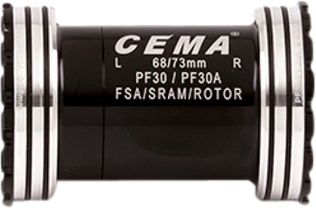 CEMA Innenlager PF30 für Shimano W: 68/73 x ID: 46 mm Edelstahl - schwarz, Interlock - Produktbild - 2