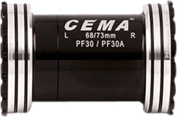 CEMA Innenlager PF30 für SRAM GXP W: 68/73 x ID: 46 mm Edelstahl - schwarz, Interlock - Produktbild - 1