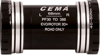 CEMA Innenlager PF30 für SRAM GXP W: 68/73 x ID: 46 mm Edelstahl - schwarz, Interlock - Produktbild - 3