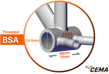 CEMA Innenlager BSA für SRAM GXP W: 68/73 - 1,37" x 24 T mm Keramik - schwarz - Produktbild - 4