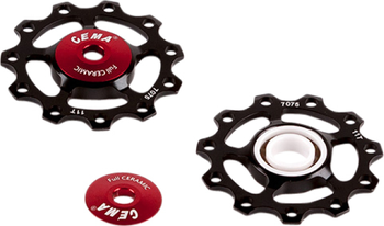 CEMA Schaltrollen Shimano 9/10/11-fach, SRAM 10/11-fach Komplettkeramik - schwarz - Produktbild - 1