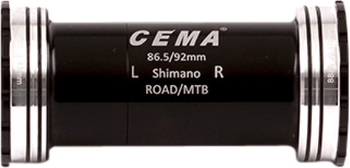 CEMA Innenlager BB86-BB92 für Shimano W: 86,5/92 x ID: 41 mm Edelstahl - schwarz, Interlock - Produktbild - 1