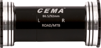 CEMA Innenlager BB86-BB92 für Shimano W: 86,5/92 x ID: 41 mm Edelstahl - schwarz, Interlock - Produktbild - 2