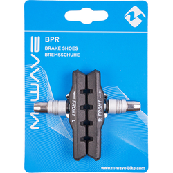 Bremsschuh M-Wave BPR-VC-Base, V-Brake schraub, asymm, schwarz, 72mm, 1 Paar, Messingschlager, 361020 - Produktbild - 1