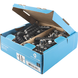 Bremsschuh M-Wave BPR-VC-Base, V-Brake schraub, asymm, schwarz, 72mm, 25 Paar in Karton, Messingschlager, 361024 - Produktbild - 1