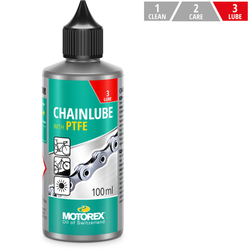 Kettenöl CHAINLUBE MIT PTFE, MOTOREX
Dosierfläschchen
Größe: 100 ml, VE: 1 Stk. - Produktbild - 1