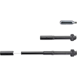 Pumpe TRAILMOUNT, MERIDA
Inkl. 1 St. CO2-Kartusche (16 g)
Farbe: Schwarz, Gewicht: 93 g, VE: 1 St. - Produktbild - 1