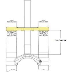 Brücke für Dorado Expert, Manitou
Obere Brücke, kurzer Offset (47 mm) für 27.5", flache Ausführung
Farbe: Schwarz, VE: 1 St. - Produktbild - 1