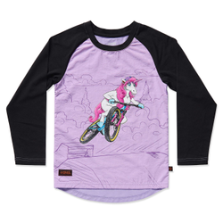Kids Ride Shotgun Unicorn Windproof Jersey, purple, Gr.2/92 - Produktbild - 1