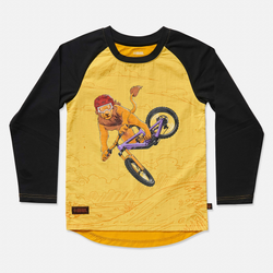 Kids Ride Shotgun Lion Windproof Jersey, yellow, Gr.2/92 - Produktbild - 1