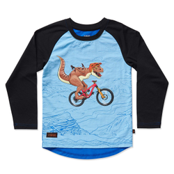 Kids Ride Shotgun Dino Windproof Jersey, blue, Gr.6/110-116 - Produktbild - 1