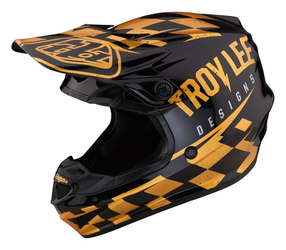Troy Lee Designs SE4 Polyacrylite Helm, Race Shop, black/gold, L | 58-59cm - Produktbild - 2