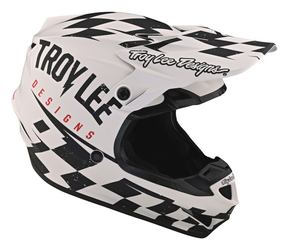 Troy Lee Designs SE4 Polyacrylite Helm, Race Shop, white/black, L | 58-59cm - Produktbild - 1