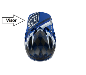 Troy Lee Designs SE4 Helmvisier, Warped, blue SALE - Produktbild - 1