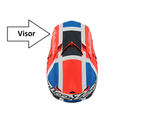 Troy Lee Designs SE4 Helmvisier, Quattro, orange/blue SALE - Produktbild - 1